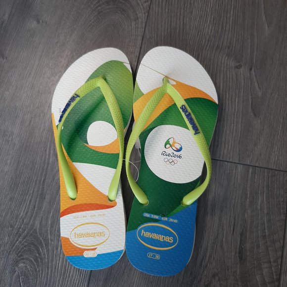 Havaianas Flip-Flops I Rio 2016 - Olympics I Size 7/8 I New with tags - Picture 1 of 7